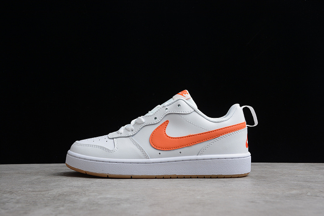 Unbranded [BQ5448-114]-[COURT BOROUGH LOW 2 GS WHITE/SUMMIT WHITE/SAIL/ORANGE]-[WOMAN:36-39]-[MAN:40-43], photo 1
