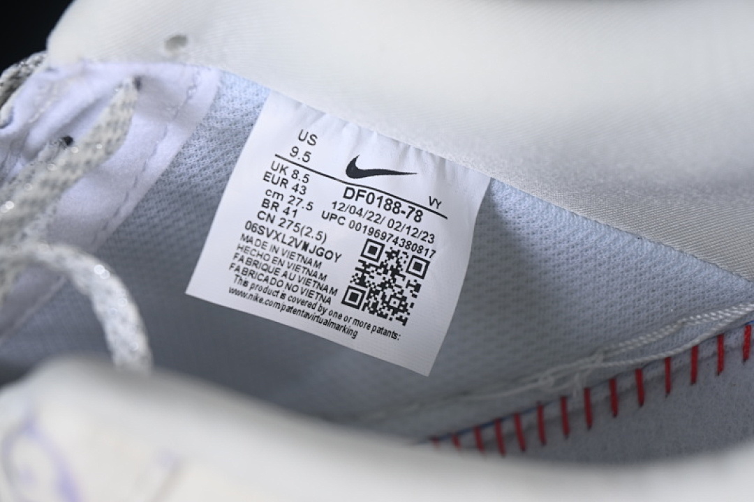 Nike [DF0188-078]-[AIR FORCE 1 07 LOW LV WHITE/BLUE/GREY]-[WOMAN:36-39]-[MAN:40-45] - Image 6