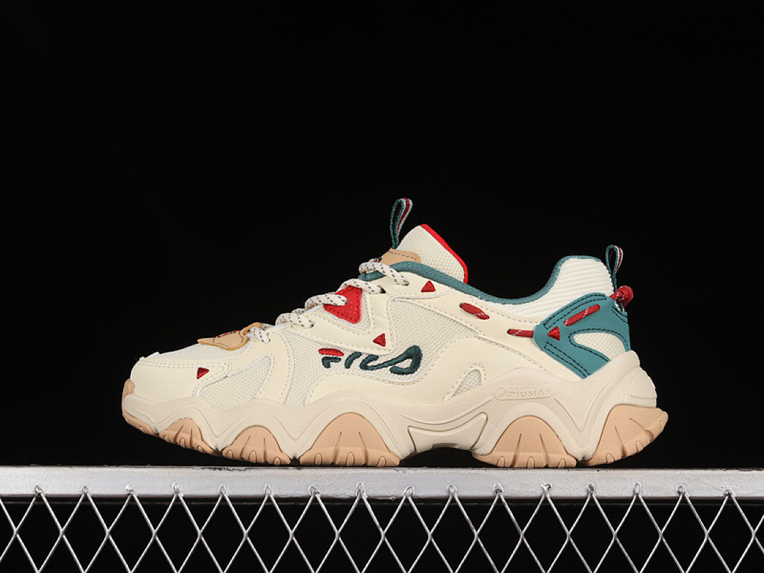 Fila [F12W312101FCC]-[FI*LA 2022 CASUAL SHOES BEIGE/DARK GREEN/RED]-[WOMAN:35.5-39]-[MAN:40-44], photo 1