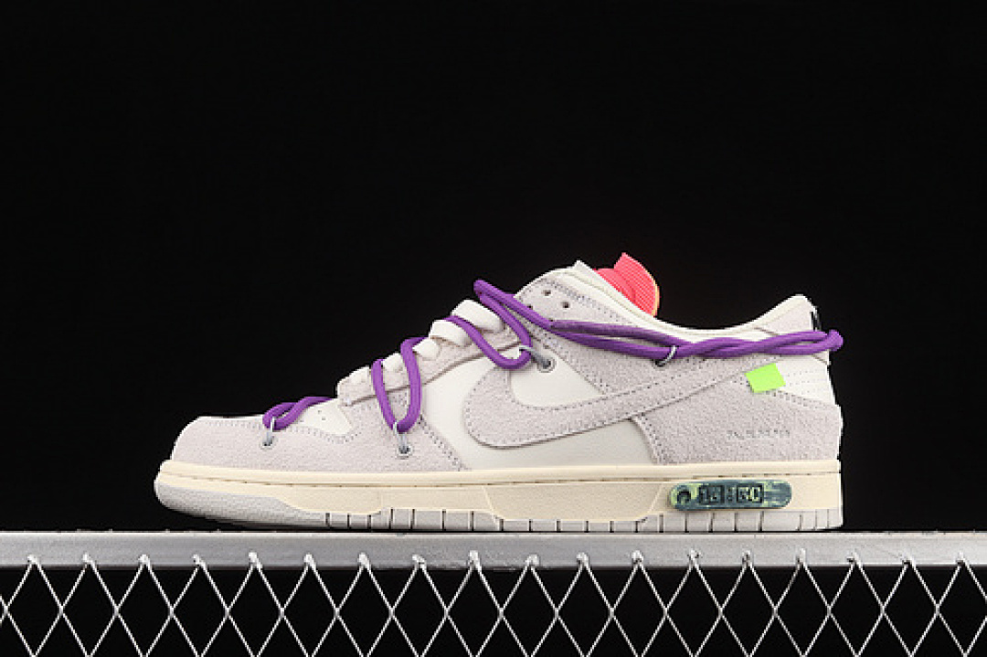 Nike OW X SB DUNK LOW LOT 15 OF 50 SAIL/NEUTRALGREY · DJ0950-101, photo 1