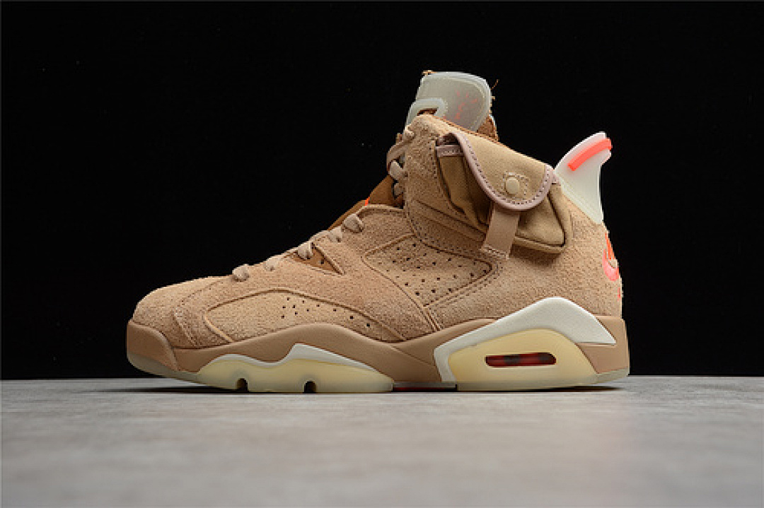 Jordan [DH0690-200]-[TRAVIS SCOTT X AIR JORDAN 6 RETRO BRITISH KHAKI/SAIL/BRIGHT CRIMSON], photo 1