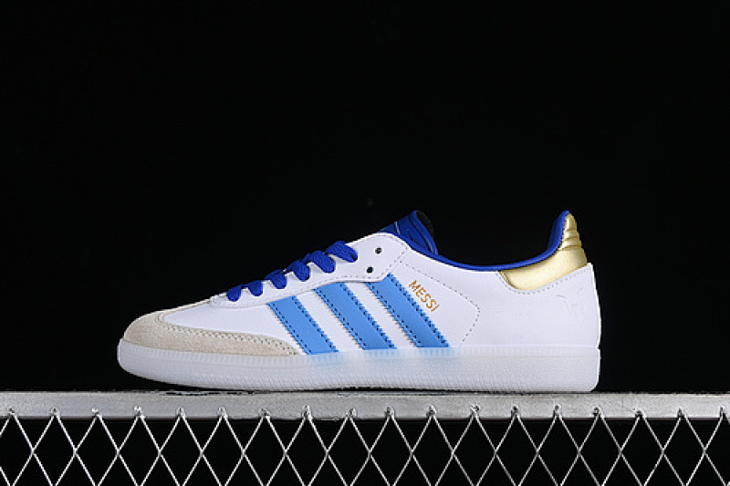 Adidas Adidas LIONEL MESSI X SAMBA INDOOR WHITE/LUCID BLUE/BLUE BURST/GOLD · ID3550, photo 1