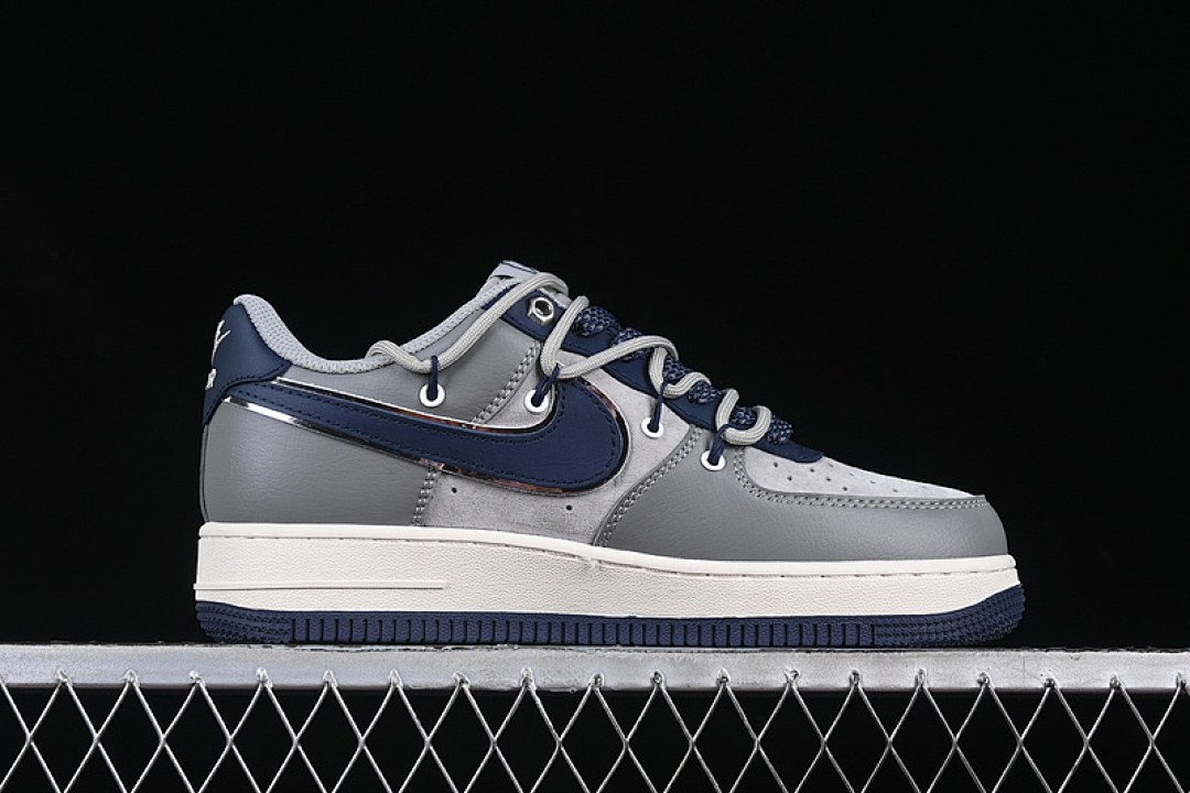 Nike [SJ1198-111]-[AIR FORCE 1 07 LOW WHITE/GREY/BLUE]-[WOMAN:36-39]-[MAN:40-45] - Image 2