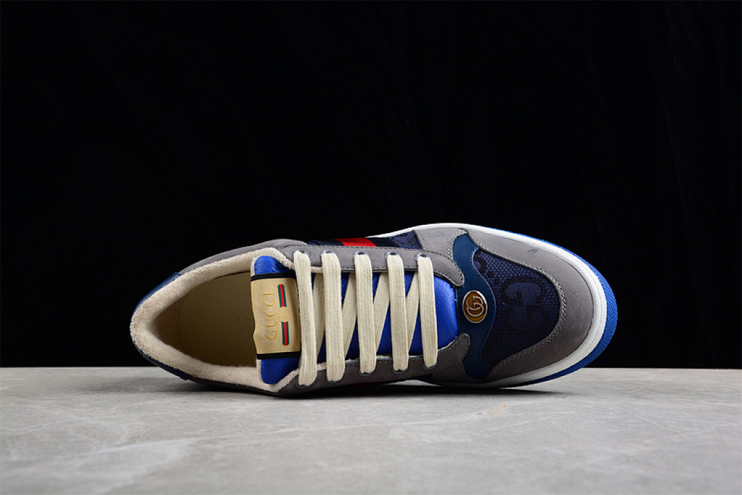 Gucci [GU*CCI DISTRESSED SCREENER SNEAKERS GREY/DARK BLUE/RED-WHITE]-[MAN:40-45] - Image 12