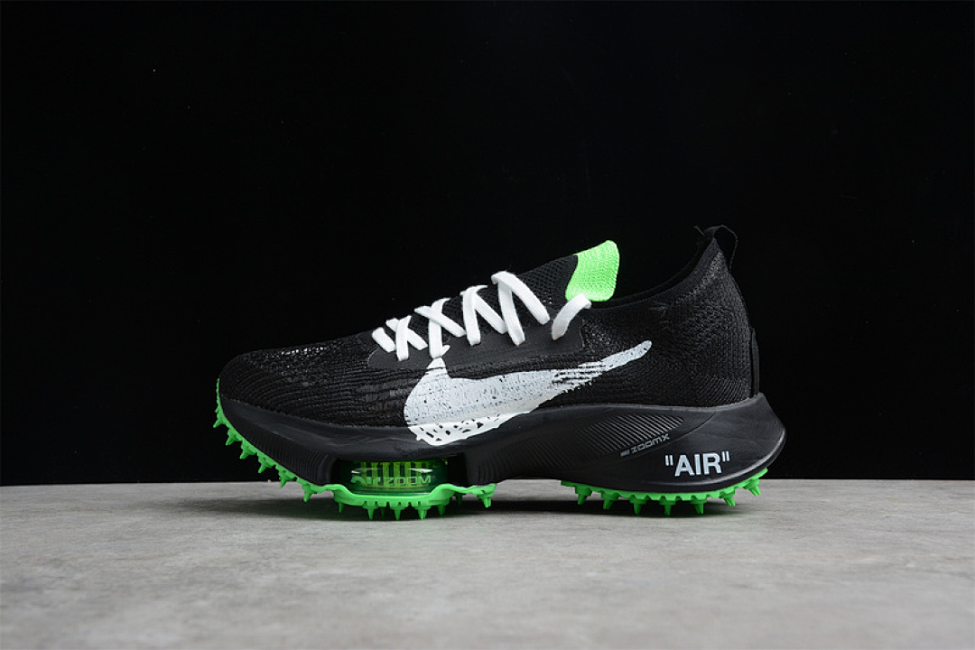 Off-White Off-White OW X AIR ZOOM TEMPO NEXT% BLACK/WHITE/GREEN · CV0697-001, photo 1