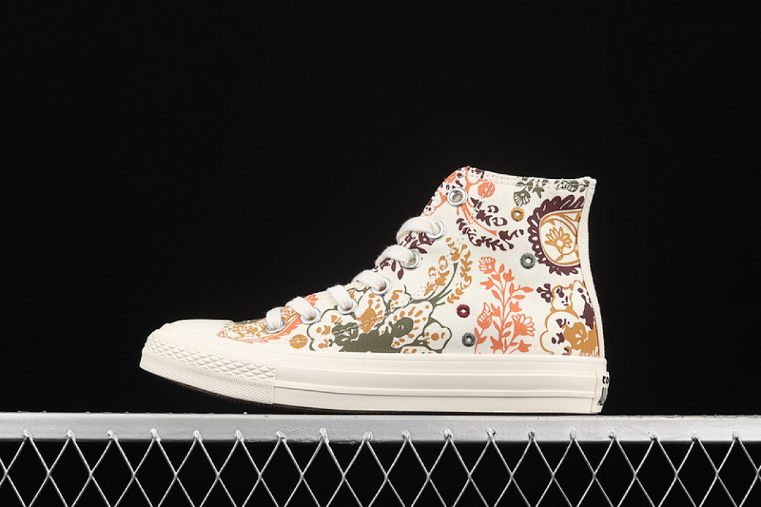 Converse [572543C]-[CHUCK TAYLOR ALL STAR HIGH FALL FLORALS EGRET/FIELD SURPLUS/WHEAT]-[UNISEX:35-44], photo 1