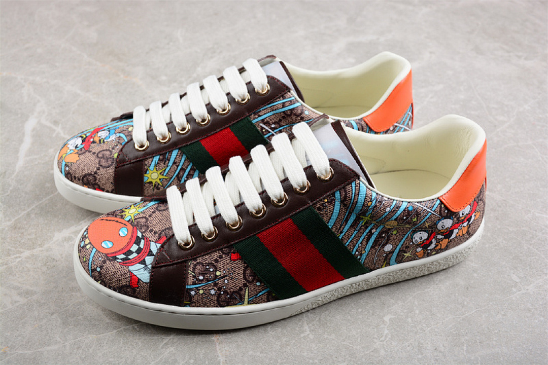 Gucci [GU*CCI ACE LOW CASUAL BOARD SHOES MULTI-COLOR/BROWN/ORANGE]-[WOMAN:35-44] - Image 9