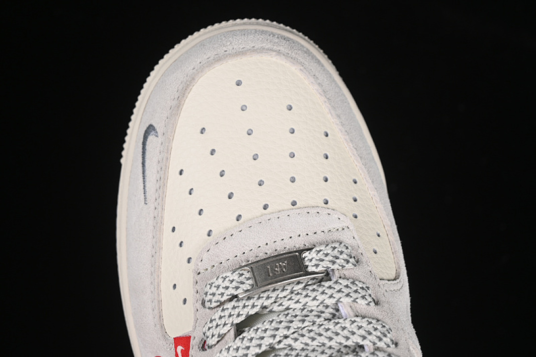 Nike [YX5066-313]-[AIR FORCE 1 07 LOW WHITE/GREY/RED]-[WOMAN:36-39]-[MAN:40-45] - Image 10