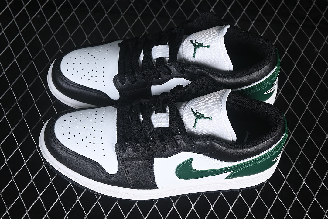 Unbranded [553558-047]-[AIR JORDAN 1 LOW AJ1 CULTURAL BASKETBALL SHOES DARK GREEN/BLACK]-[MAN:40-46] - Image 10