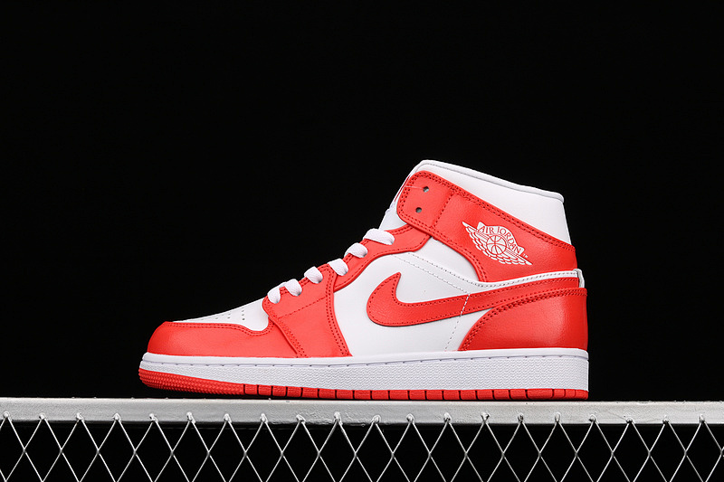 Jordan AIR Jordan 1 MID WHITE/WHITE/ORANGE · BQ6472-116, photo 1