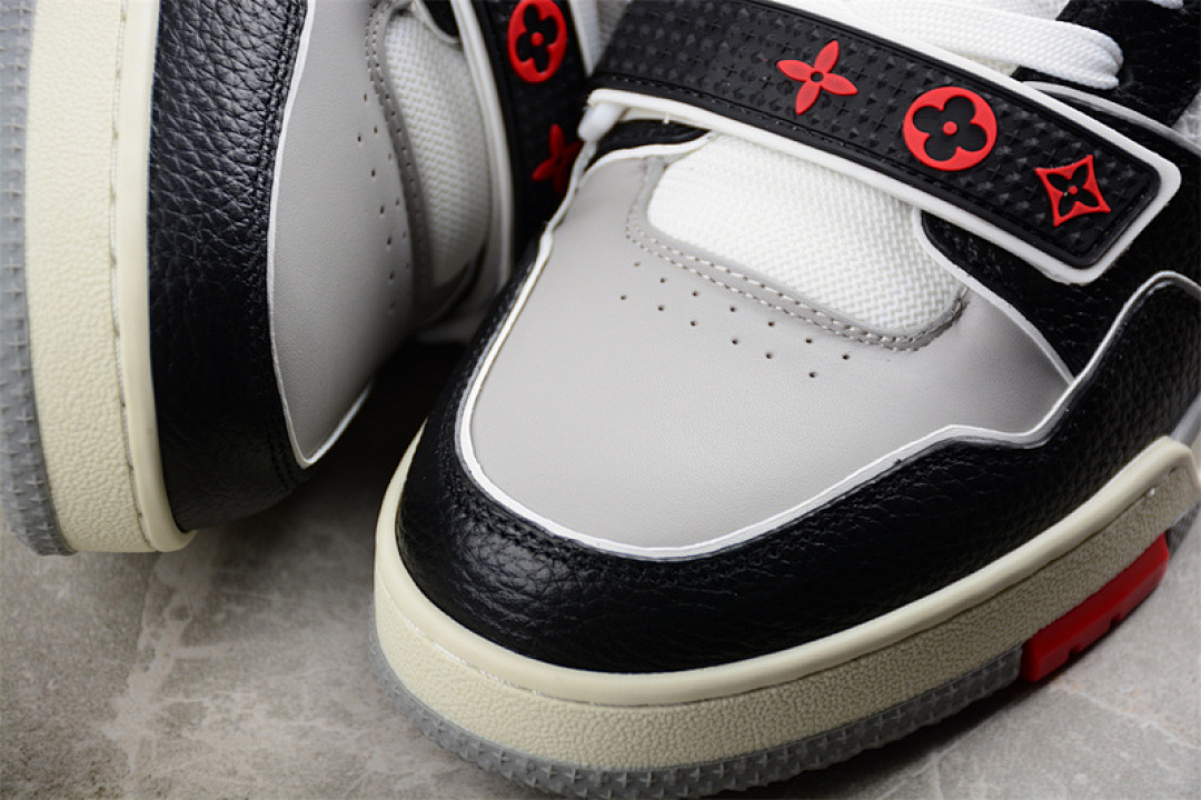Louis Vuitton [LOUIS VUITTON TRAINER SNEAKER LOW L*V WHITE/BLACK/GREY/RED]-[WOMAN:35-39]-[MAN:40-45] - Image 9