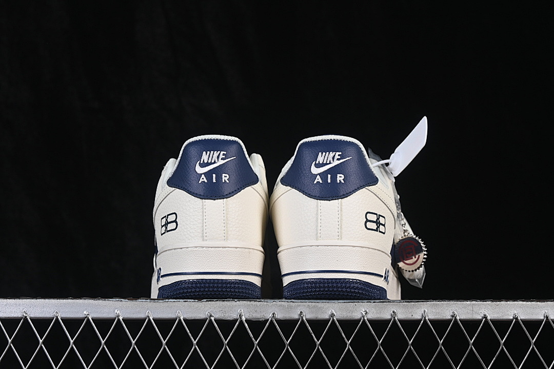 Nike [DN1688-817]-[AIR FORCE 1 07 LOW CASUAL SNEAKERS BEIGE/NAVY BLUE]-[WOMAN:36-39]-[MAN:40-45] - Image 14