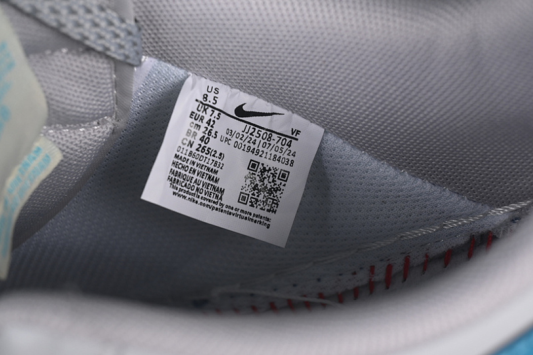 Nike [JJ2508-704]-[AIR FORCE 1 07 LOW LV WHITE/GREY/BLUE]-[WOMAN:36-39]-[MAN:40-45] - Image 7