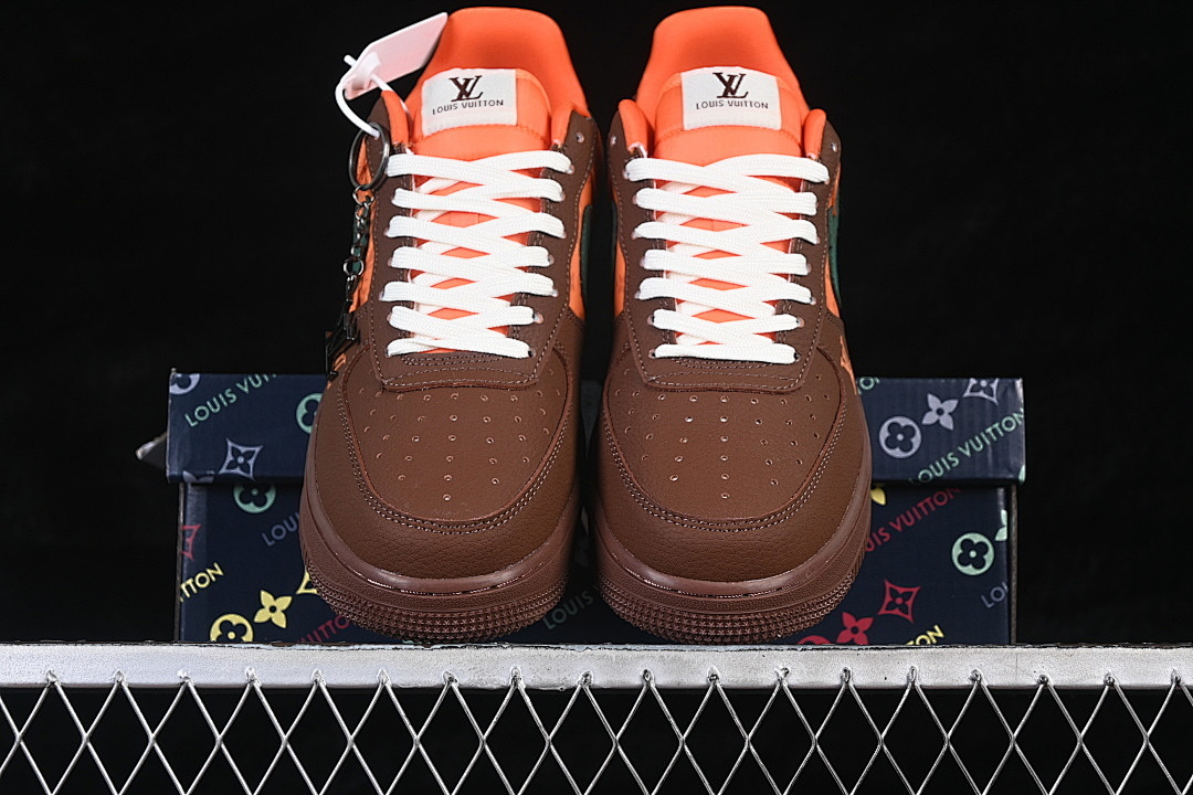 Nike [DF0188-126]-[AIR FORCE 1 07 LOW CASUAL SNEAKERS BROWN/ORANGE/GREEN]-[WOMAN:36-39]-[MAN:40-45] - Image 13