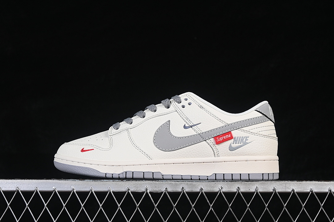 Unbranded [HH7518-084]-[SB DUNK LOW LOW-TOP CASUAL SNEAKERS WHITE/GREY/RED]-[WOMAN:36-39]-[MAN:40-45], photo 1