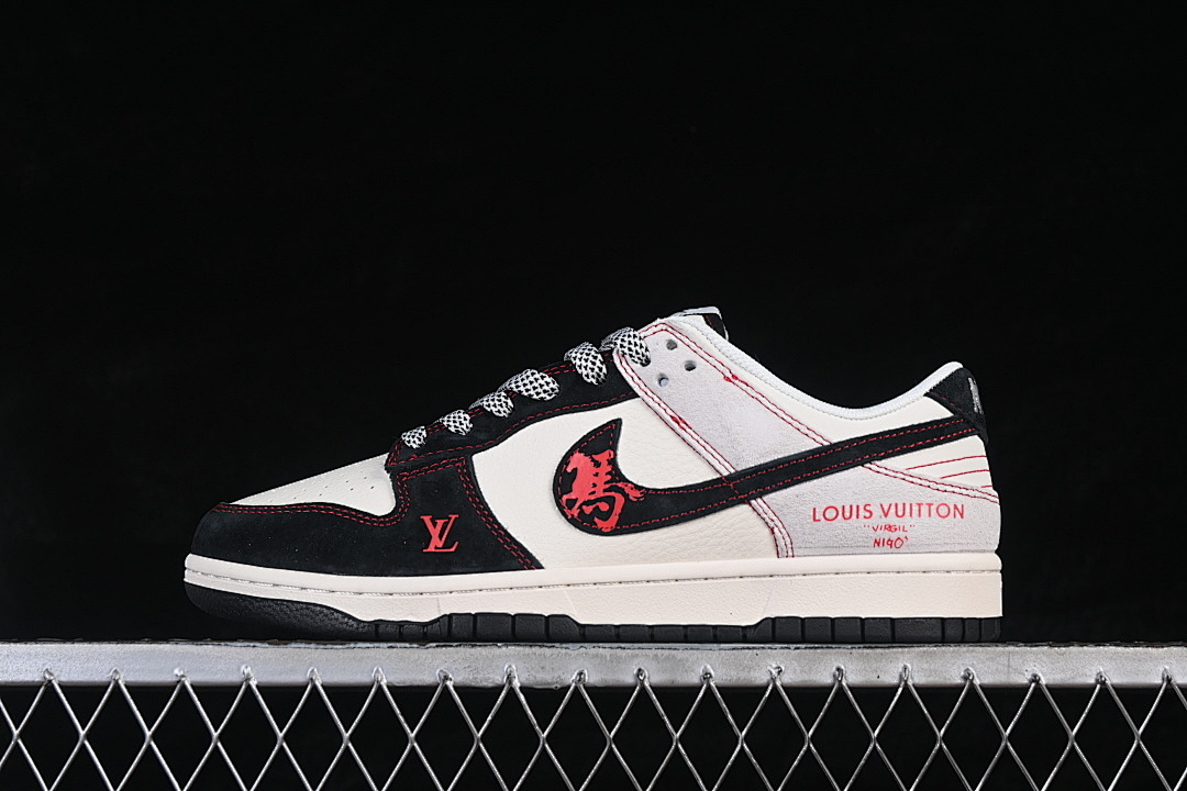 Unbranded [HT5088-655]-[SB DUNK LOW CASUAL SKATE SHOES WHITE/BLACK/GREY]-[WOMAN:36-39]-[MAN:40-45], photo 1