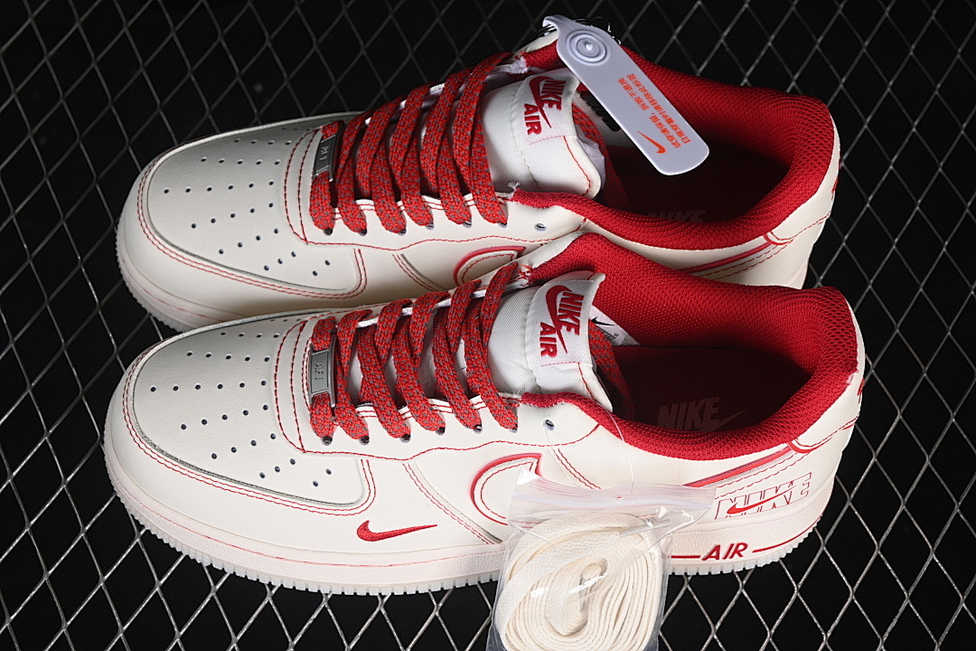 Nike [SM6668-132]-[AIR FORCE 1 07 LOW WHITE/RED/WHITE]-[WOMAN:36-39]-[MAN:40-45] - Image 11