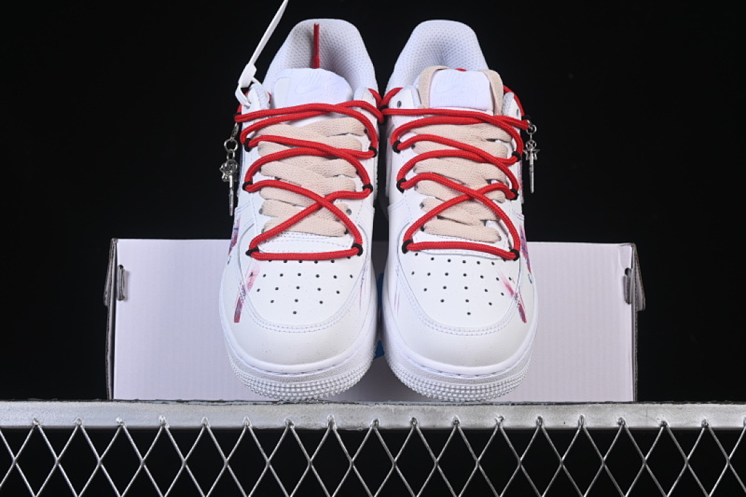 Nike [521-621]-[AIR FORCE 1 07 LOW GEMINI WHITE/RED]-[WOMAN:36-39]-[MAN:40-45] - Image 13