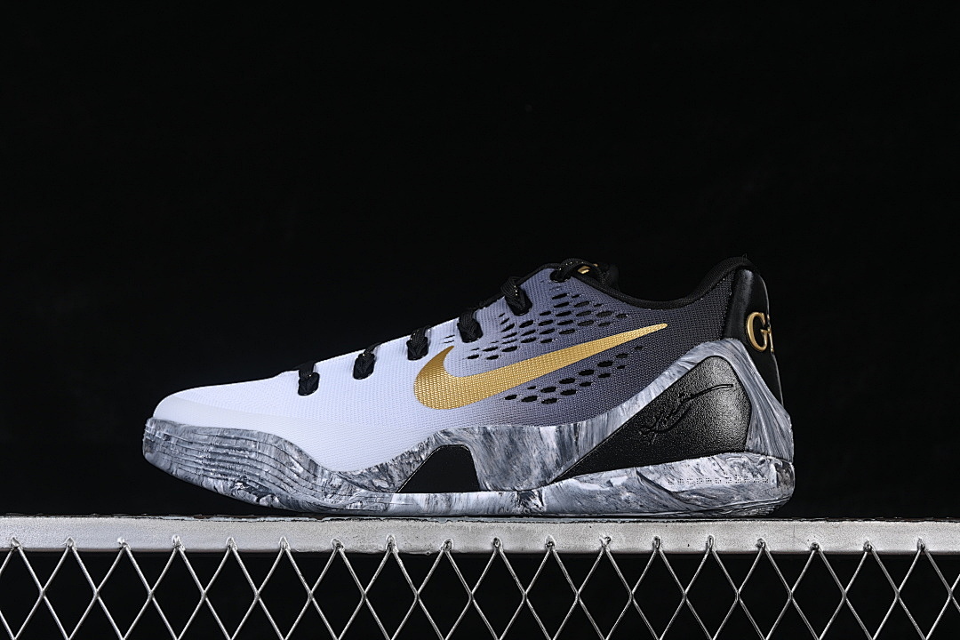 Nike Nike STITCHES LOW BASKETBALL SHOES BLACK/WHITE/GOLDEN · FZ7333-002, photo 1