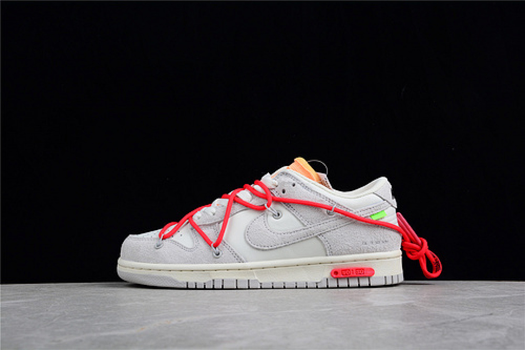 Off-White Nike OW X SB DUNK LOW LOT 40 OF 50 SAIL/NEUTRAL GREY/GLOBAL RED · DJ0950-103, photo 1