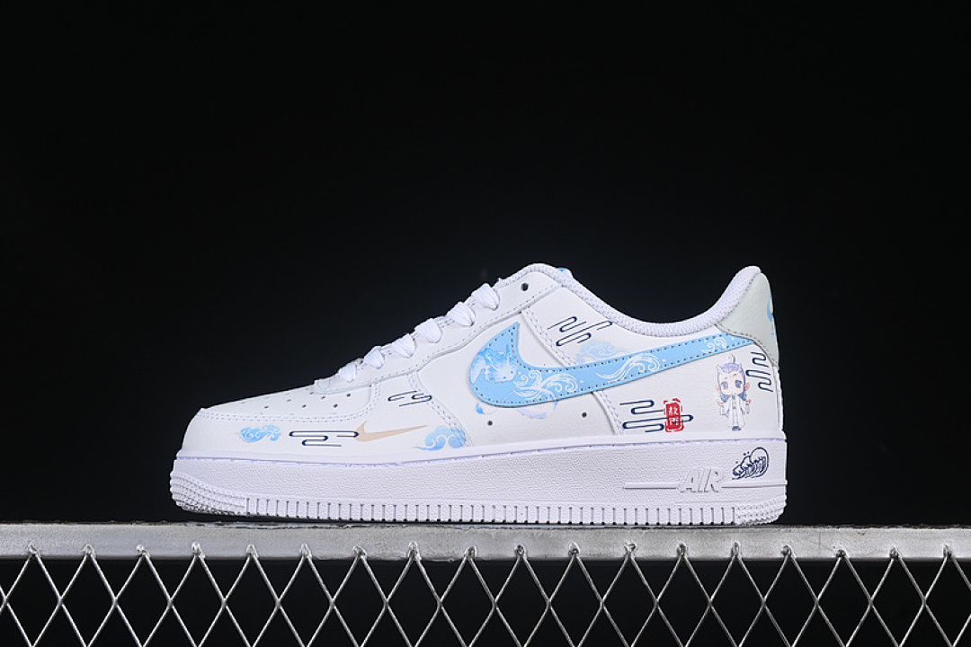 Nike [HF0022-010]-[AIR FORCE 1 07 LOW WHITE/BLUE]-[WOMAN:36-39]-[MAN:40-45] - Image 2