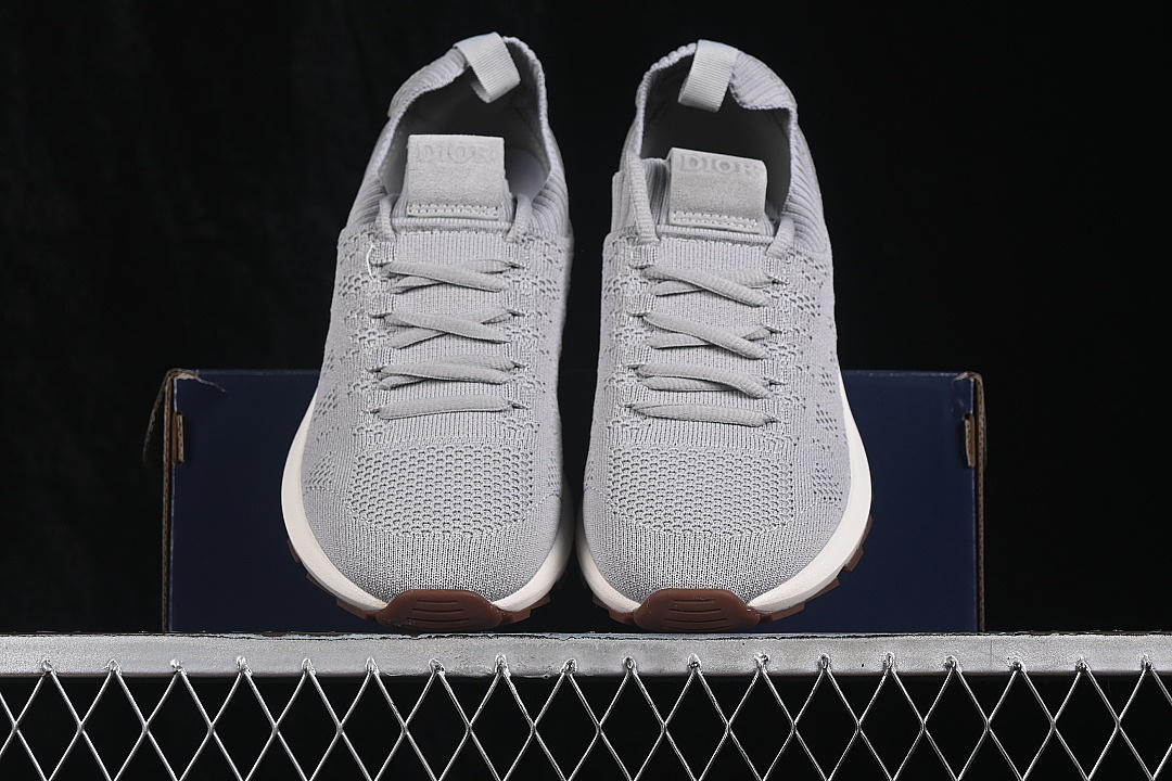 Dior [ROUND TOED LACE UP LOW TOP CASUAL LIFE SHOES LIGHT GRAY/GREY]-[MAN:40-45] - Image 11