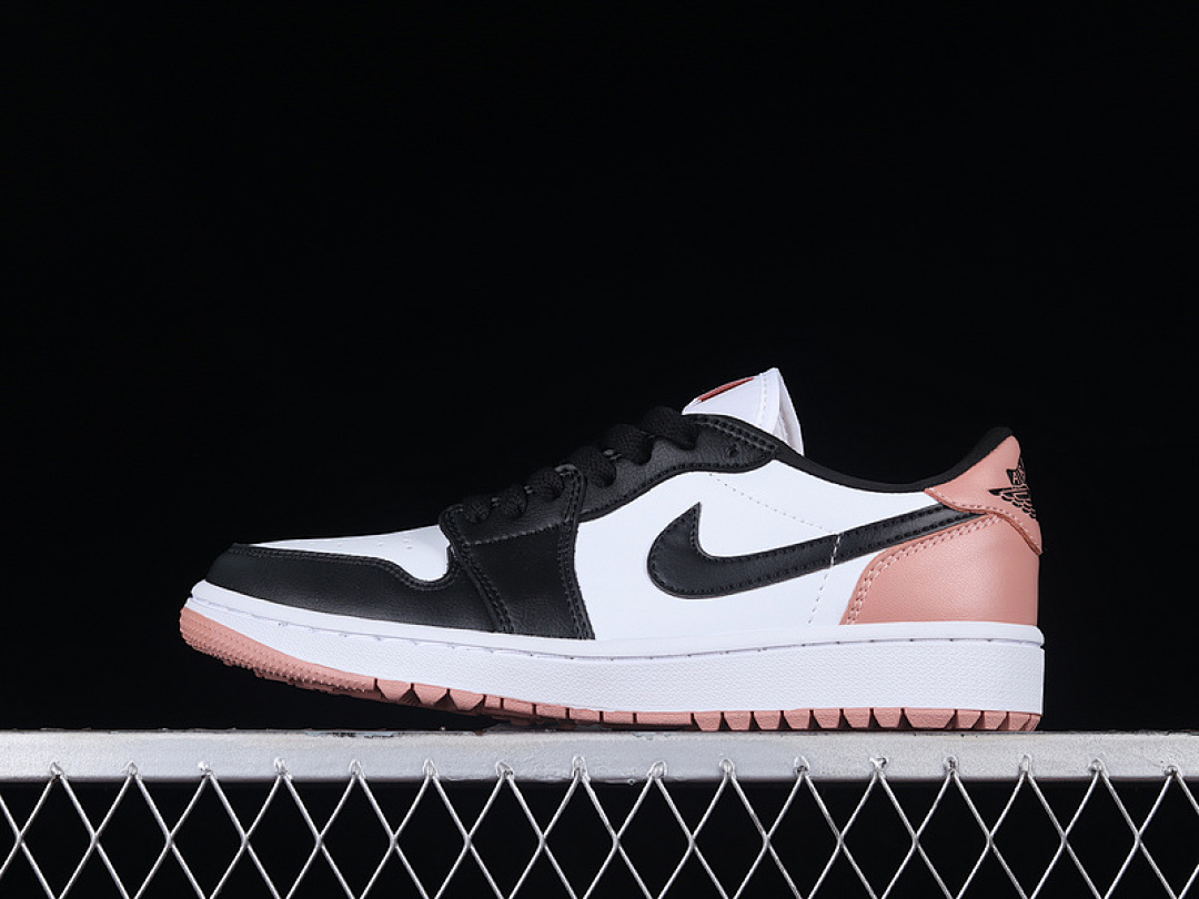 Jordan [DD9315-106]-[AIR JORDAN 1 LOW GOLF WHITE/RUST PINK/BLACK]-[WOMAN:35.5-39]-[MAN:40-47.5], photo 1