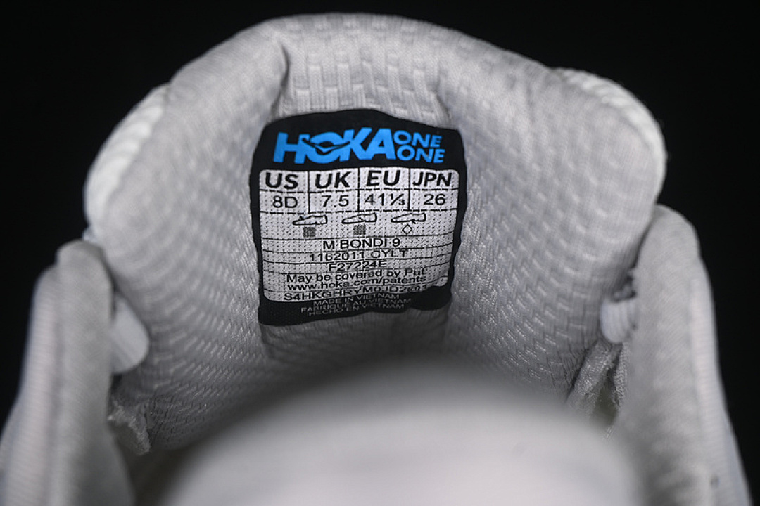 On Running [1162011 CYLT]-[HOKA ONE BONDI 9 WHITE/GREY/BLUE]-[WOMAN:36-39]-[MAN:40-45] - Image 6