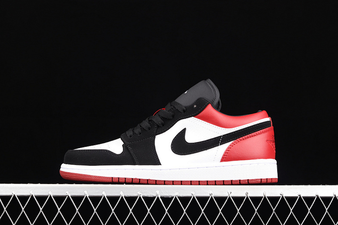 Jordan [553558-116]-[AIR JORDAN 1 LOW BLACK TOE WHITE/BLACK-GYM RED]-[WOMAN:36-39]-[MAN:40-46], photo 1