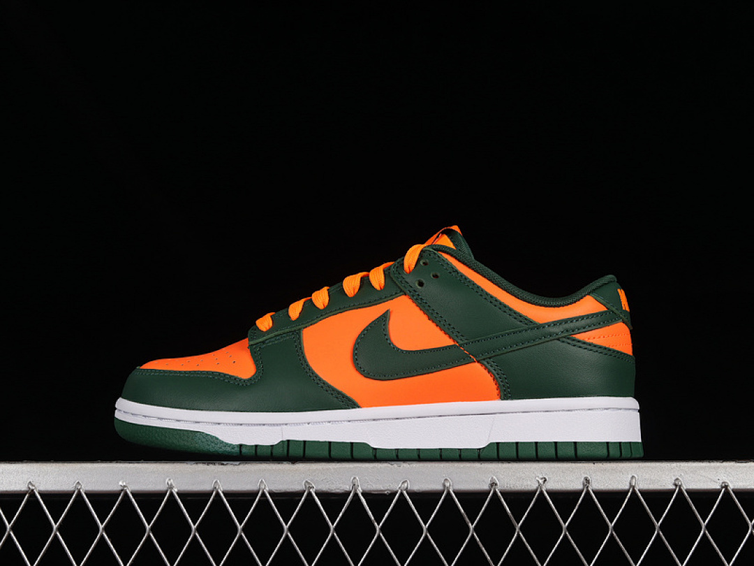 Unbranded [DD1391-300]-[SB DUNK LOW MIAMI HURRICANES GORGE GREEN/WHITE/TOTAL ORANGE]-[UNISEX:36-46], photo 1