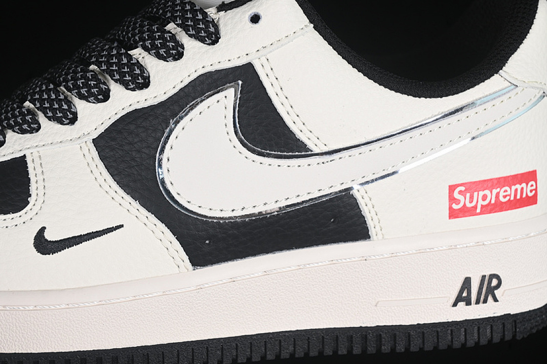 Nike [HH7518-056]-[AIR FORCE 1 07 LOW SUPREME WHITE/BLACK]-[WOMAN:36-39]-[MAN:40-45] - Image 8