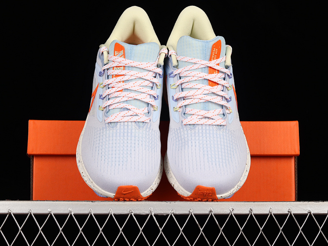 Nike [DX6047-181]-[AIR ZOOM PEGASUS 39 WHITE/ICE BLUE-ORANGE]-[WOMAN:36-40] - Image 12