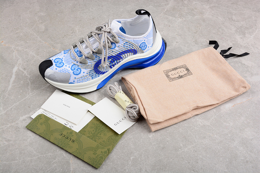 Gucci [USN108485]-[GU*CCI TRCH MUL WA GG SOGGI BLUE/LIGHT GREY/WHITE]-[WOMAN:36-39]-[MAN:40-46] - Image 2