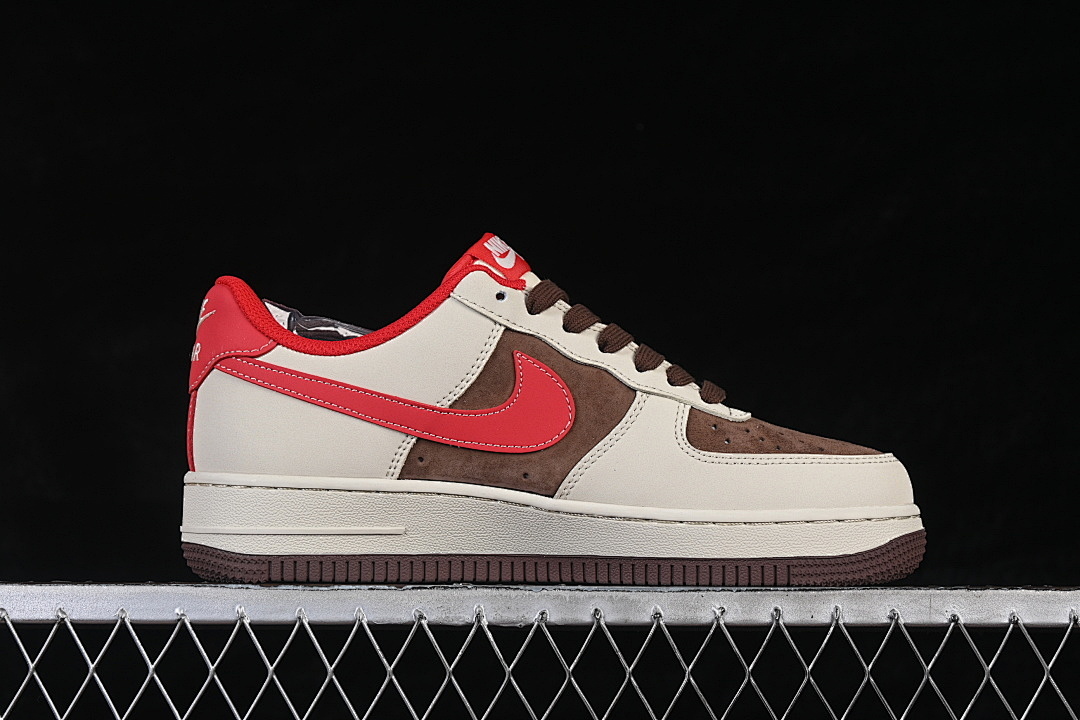 Nike [XD0028-003]-[AIR FORCE 1 07 LOW BEIGE/BROWN/RED]-[WOMAN:36-39]-[MAN:40-45] - Image 16