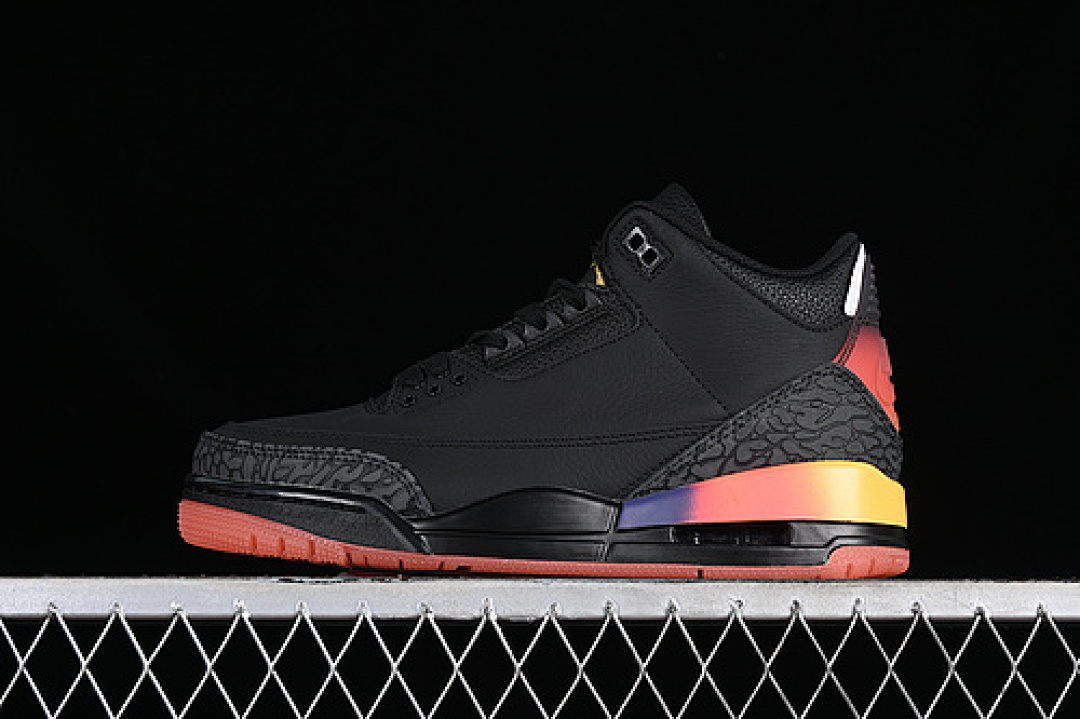 Jordan [FN0344-001]-[J BALVIN AIR JORDAN 3 RETRO RIO BLACK/SOLAR FLARE-TOTAL CRIMSON ABYSS]-[36-47.5], photo 1