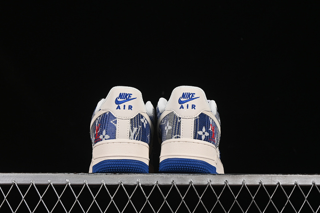 Nike [XS1958-586]-[AIR FORCE 1 07 LOW WHITE/GREY/BLUE]-[WOMAN:36-39]-[MAN:40-45] - Image 14
