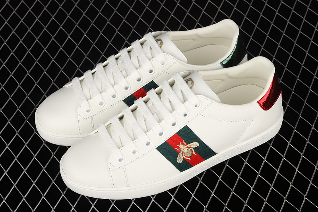 Gucci [02JP09064]-[GU*CCI ACE EMBROIDERED LOW-TOP SNEAKERS WHITE/NAVY BLUE/RED-GOLD]-[UNISEX:35-44] - Image 9