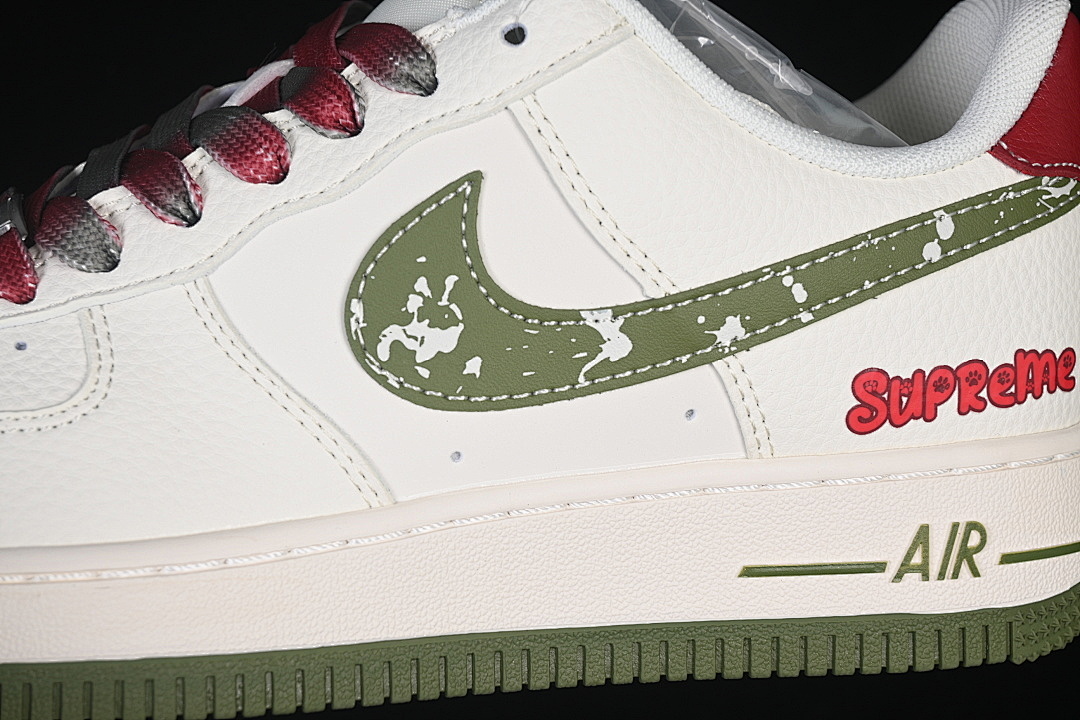Nike [QW5606-273]-[AIR FORCE 1 07 LOW WHITE/GREEN/RED]-[WOMAN:36-39]-[MAN:40-45] - Image 8