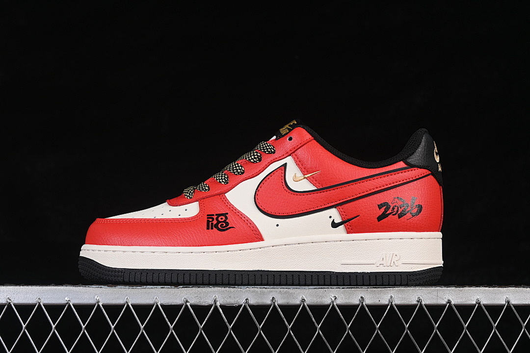 Nike Nike AIR FORCE 1 07 LOW CASUAL SNEAKERS WHITE/RED/BLACK · QW5288-123, photo 1