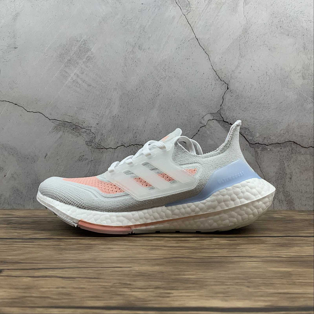 Unbranded [FY0396]-[ULTRABOOST 21 SHOES CRYSTAL WHITE/CLOUD WHITE/GLOW PINK]-[WOMAN:36-39], photo 1