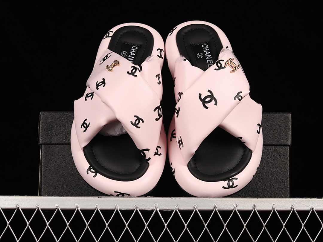 Chanel [CHA*NEL 22 PLATFORM SLIP-ON SLIPPERS PINK/PINK/BLACK]-[WOMAN:35-40] - Image 7