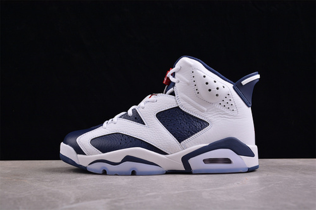 Jordan AIR Jordan 6 OLYMPIC RETRO IS TRUE TO THE 2000 ORIGINAL WHITE/VARSITY RED/NAVY · CT8529-164, photo 1
