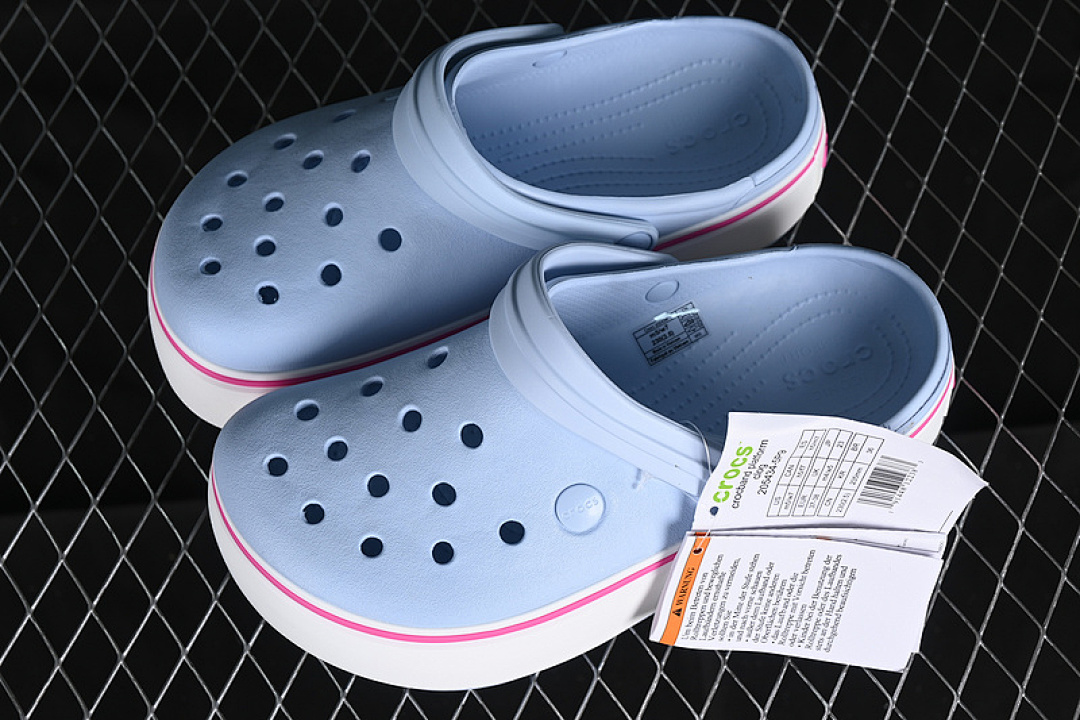 Crocs [CROCS CROCBAND PLATFORM RAINBOW WHITE/BLUE/PINK]-[WOMAN:36-40] - Image 9