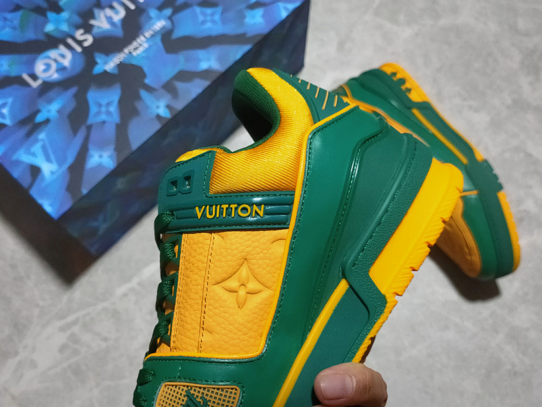 Louis Vuitton [L*V 2021 TRAINER SNEAKERS YELLOW/GREEN/YELLOW]-[MAN:38-45] - Image 6