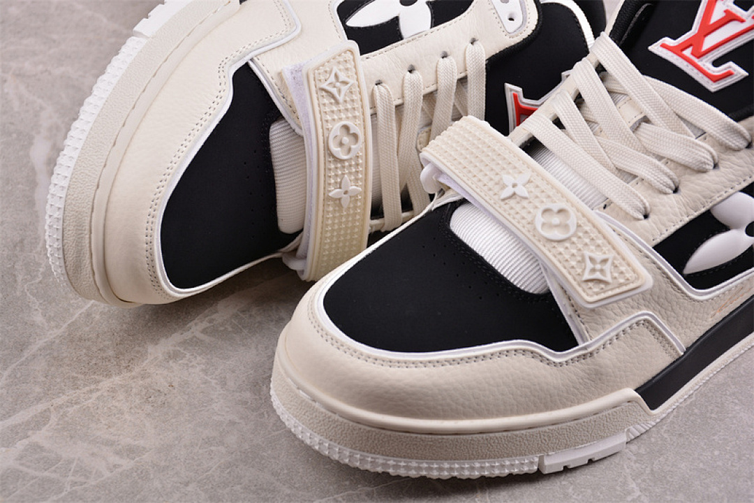 Louis Vuitton [2024TRAINER L*V LOUIS VUITTON TRAINER BLACK/GREY/KHAKI]-[WOMAN:35-39]-[MAN:40-45] - Image 4
