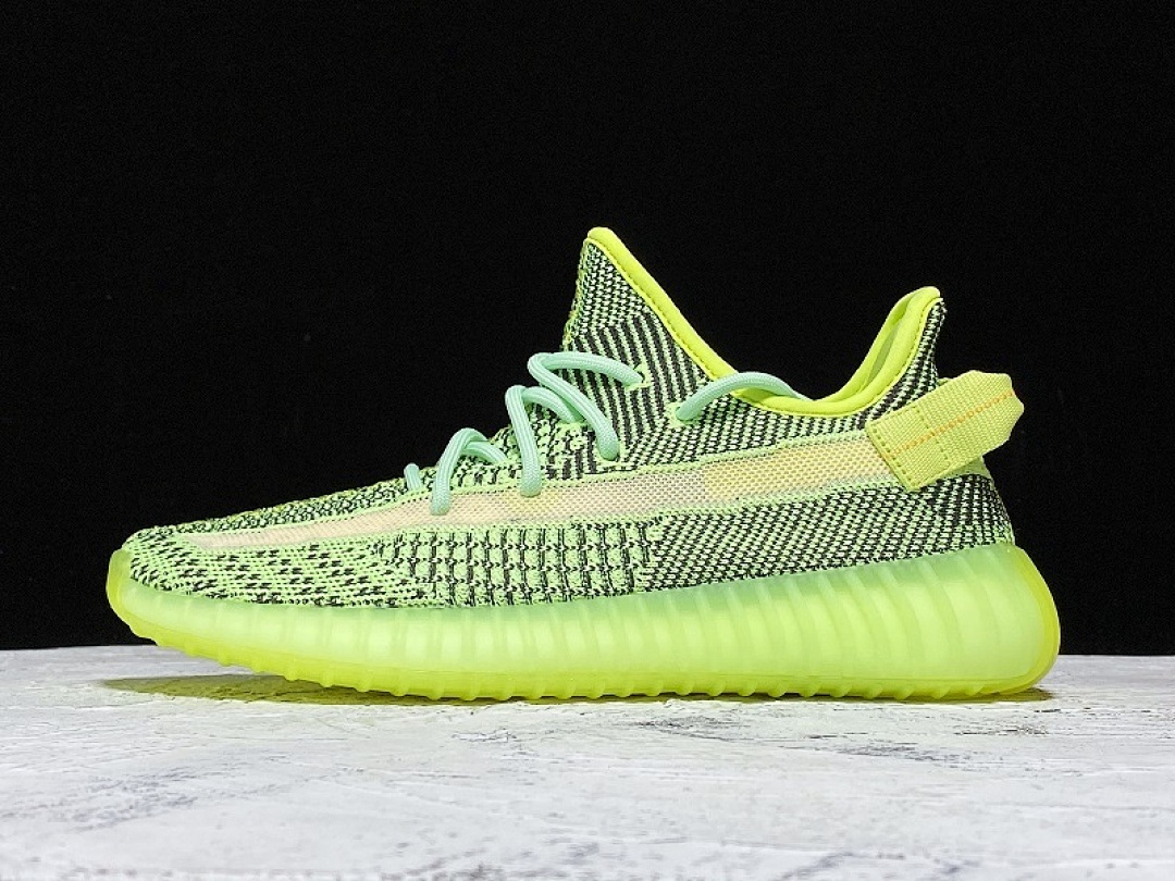 Adidas [FW5191]-[OG YEEZY BOOST 350 V2 FLUORESCENT GREEN YEEZREEL REFLECT]-[UNISEX:36-48], photo 1