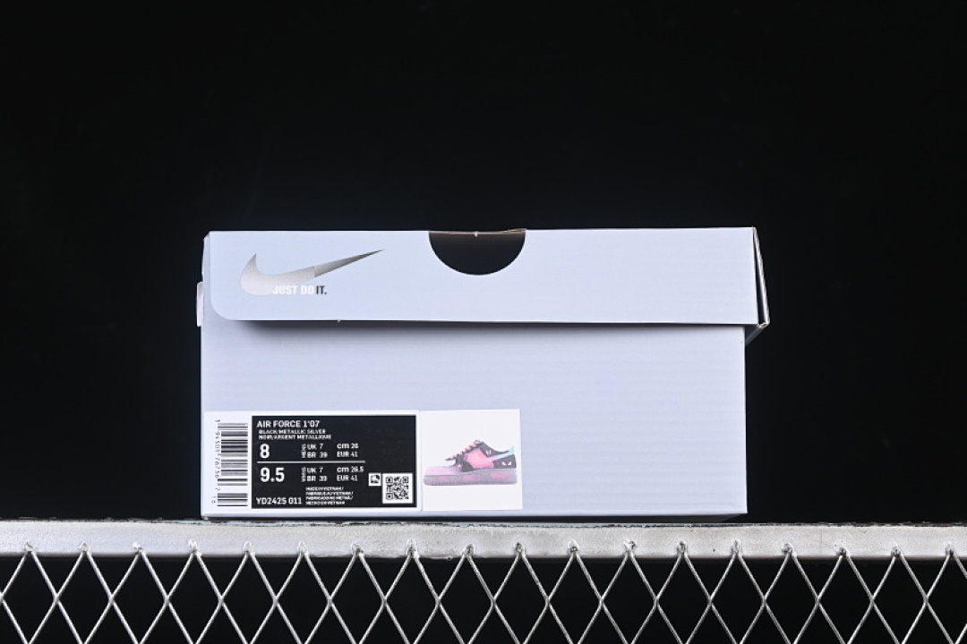 Nike [YD2425-011]-[AIR FORCE 1 07 LOW ELECTRIC SPIDER SHADOW PINK/BLACK]-[WOMAN:36-39]-[MAN:40-45] - Image 11