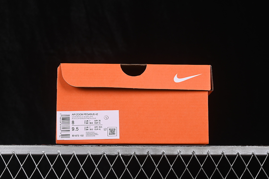 Nike [IB1873-102]-[AIR ZOOM PEGASUS 42 WHITE/TOTAL ORANGE/METALLIC SILVER]-[WOMAN:39]-[MAN:40-45] - Image 12