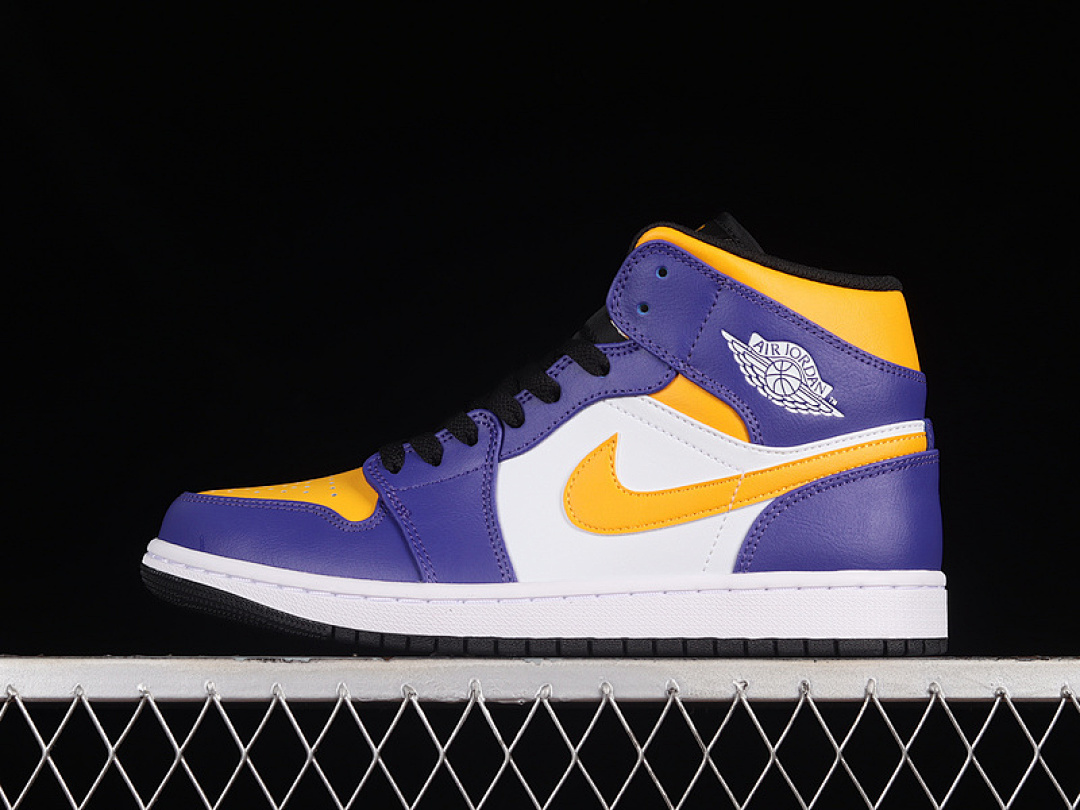 Jordan [DQ8426-517]-[AIR JORDAN 1 MID LAKERS DARK CONCORD/TAXI/WHITE/BLACK]-[MAN:40-46], photo 1