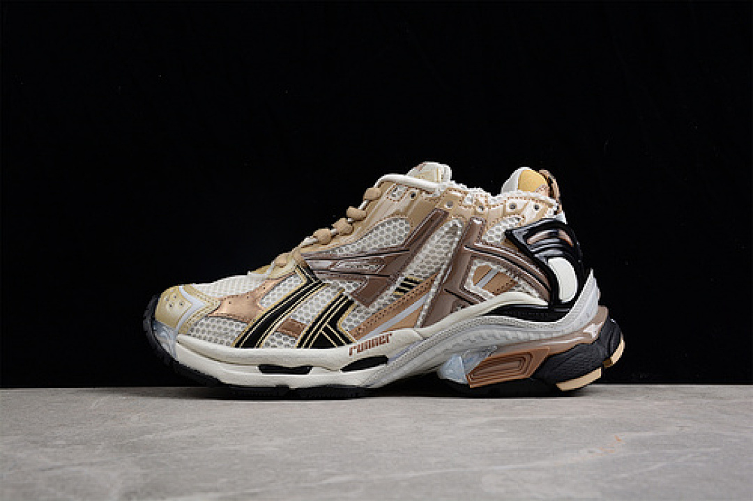 Unbranded [677402-W3RN1-1125]-[BA*LAN*CIAGA RUNNER SNEAKERS WHITE/BROWN]-[WOMAN:35-39]-[MAN:40-46], photo 1